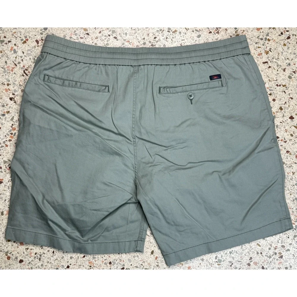 Faherty Men's‎ Green Drawstring Waist Slash Pocket Shorts Size XXL